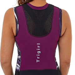 Waves Purple & Plum Trisuit with/ without Support