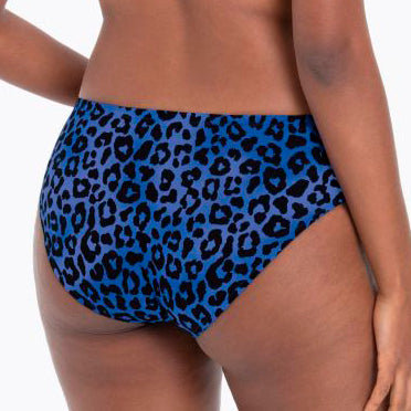 Bruna Bikini Bottom in Leopard Blue
