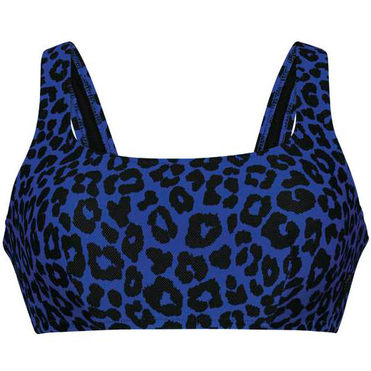 Vivi Support Bikini Top in Leopard Blue
