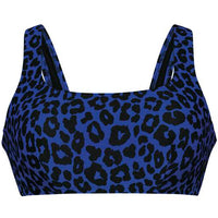 Vivi Support Bikini Top in Leopard Blue