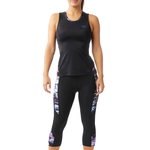 Sassy & Champion Triathlon Top and Shorts Set in Glitched Floral