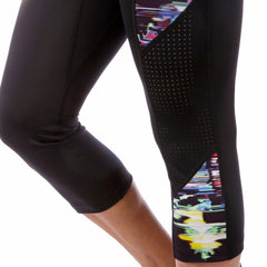 Sassy & Gait Triathlon Top and Capri Set in Glitched Floral - S